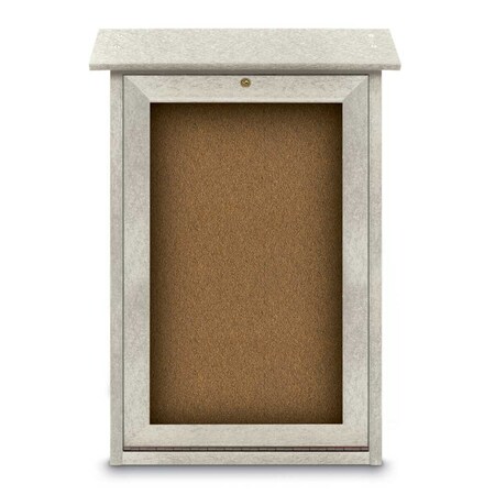 United Visual Products Outdoor Enclosed Combo Board, 48"x36", Black Frame/Black & Buff UVCB4836ODB-BLACK-BUFF